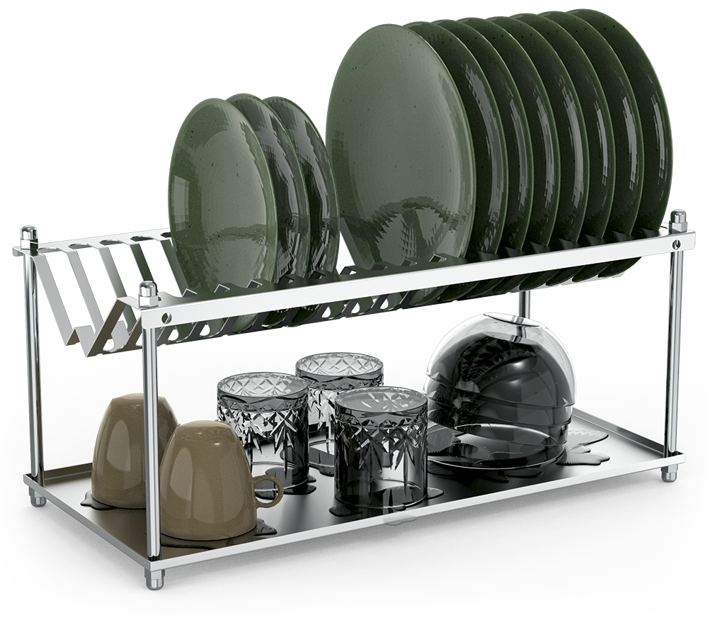 Escurridor De Platos Dos Niveles Acero Inoxidable – Emic – Estructuras  Metálicas